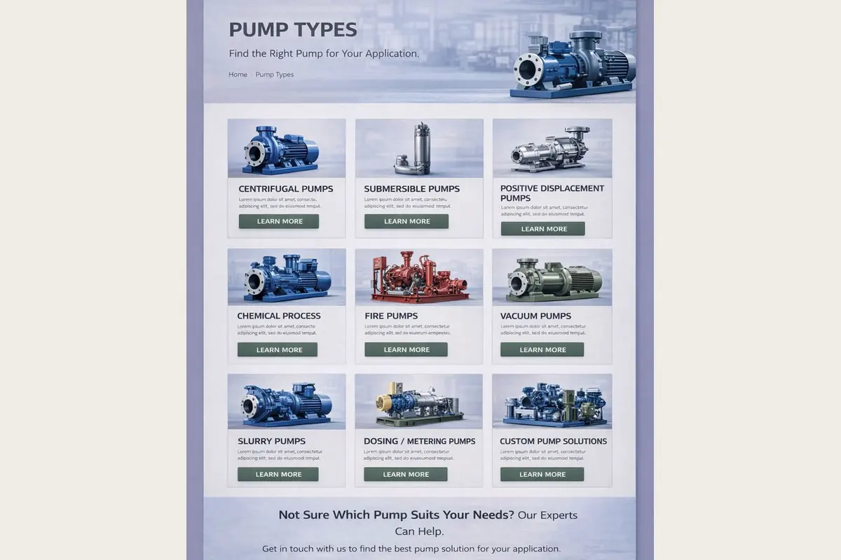 Pump types for bearings, rotating equipment and mechanical spares, team-handled supply reference