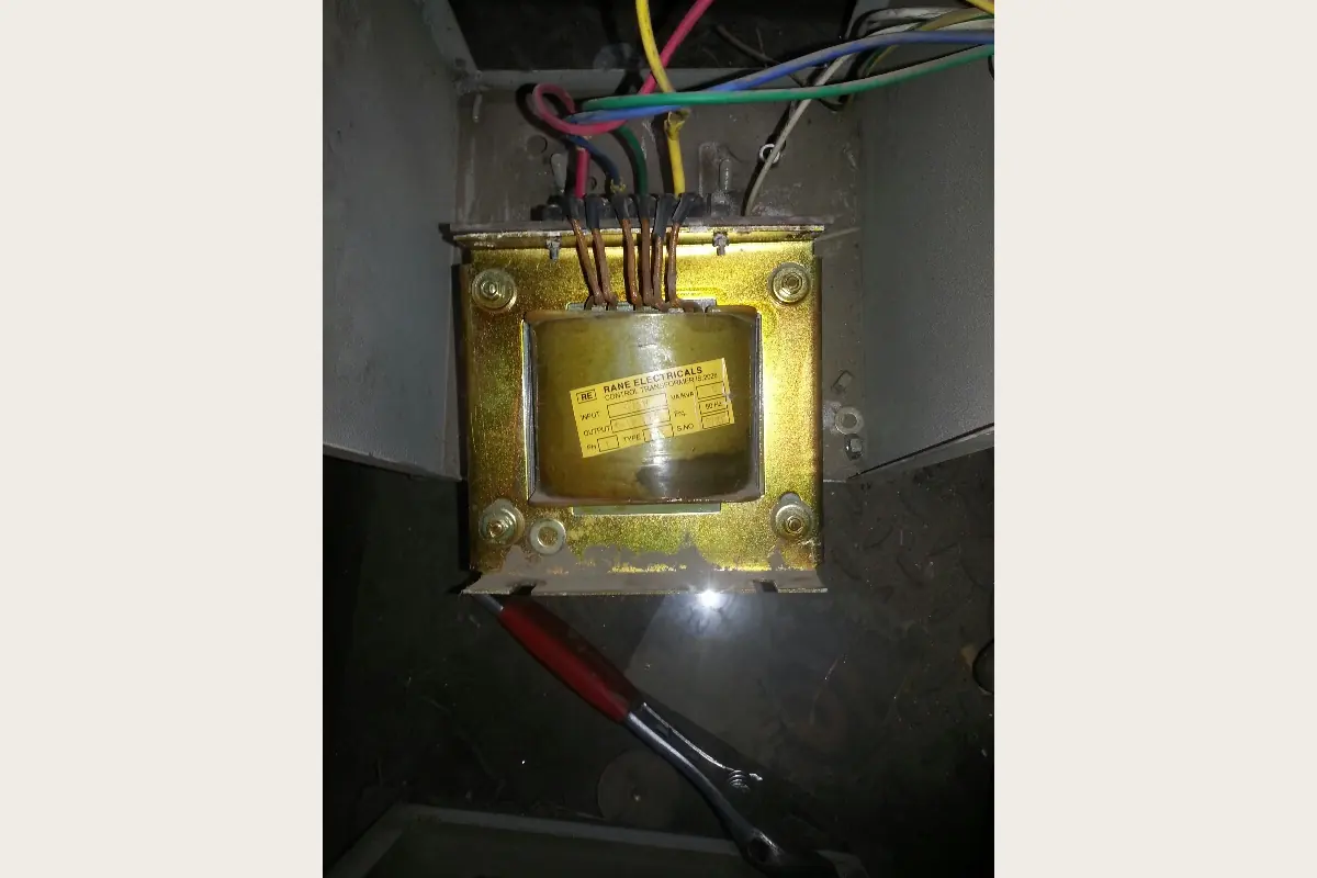 750VA Control Transformer (Front View) for grid protection, switchgear and current transformers, team-handled supply reference