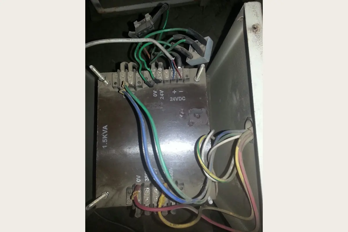 1.5KVA Control Transformer (TOP View) for grid protection, switchgear and current transformers, team-handled supply reference