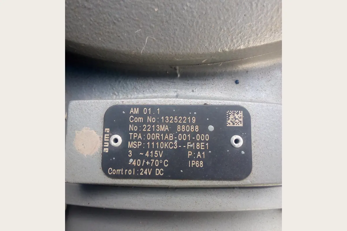 AUMA ACTUATOR (5) for field training, packing, inspection and document control, team-handled supply reference