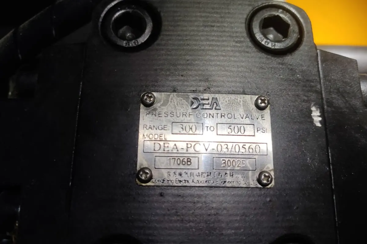 DEA Pressure Control Valve DEA PCV 030560 (6) for valves, actuators and drive systems, team-handled supply reference